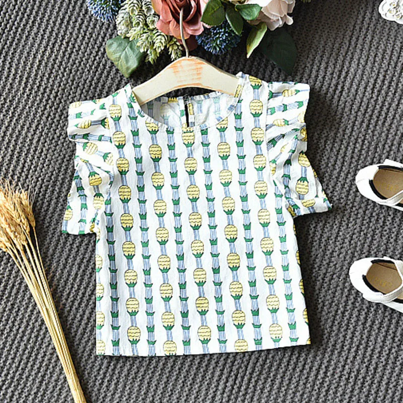 Новинка 2019 года лето 2018 комплект одежды для девочек Футболка с