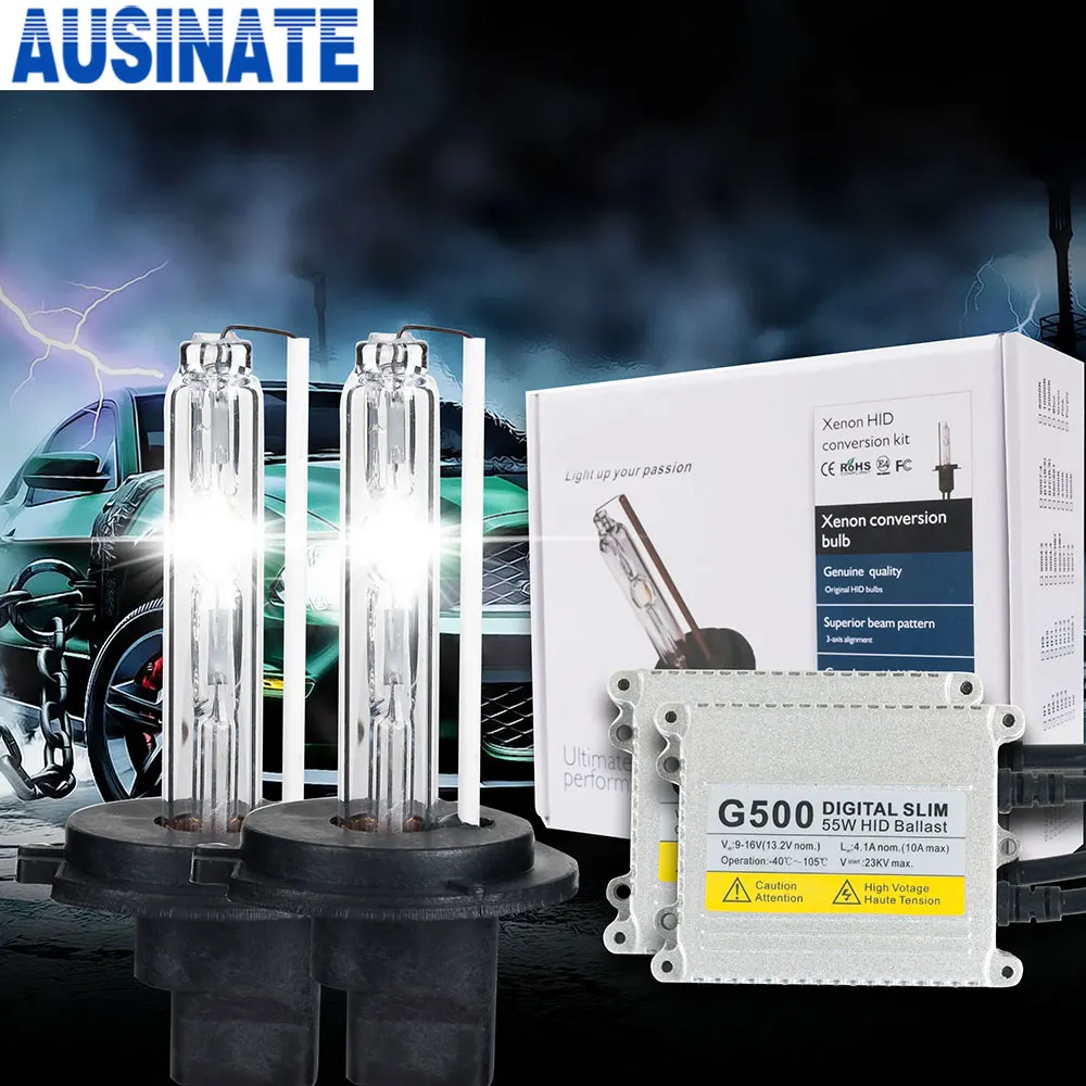 Ксеноновая H7 G500 55 Вт лампа переменного тока hid kit H1 H3 H4 H11 9005 9006 4300K 5000k 6000K 8000K HID