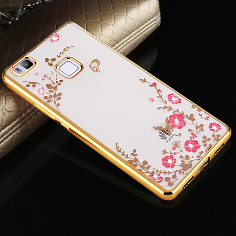 YonLinTan coque чехол для HuaWei P10 lite p10lite прозрачный со стразами телефона мягкий цветок