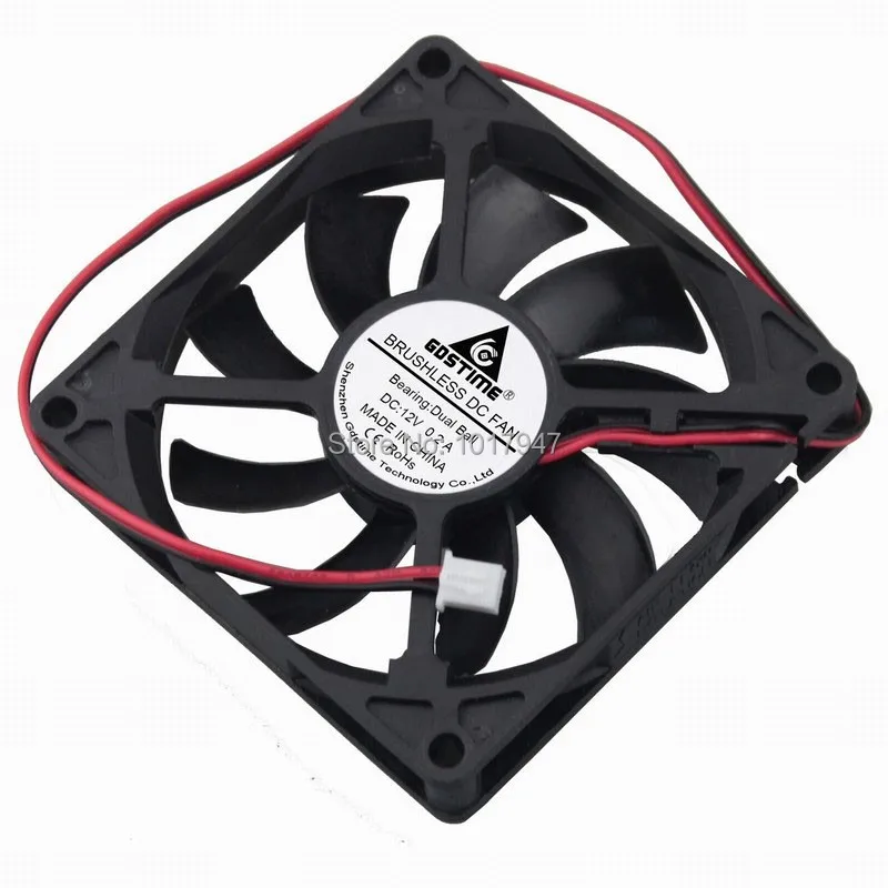 1 шт. Gdstime 8 см 80 мм x 15 8015 DC 12 В 2Pin шарикоподшипник теплоотвода кулер вентилятор