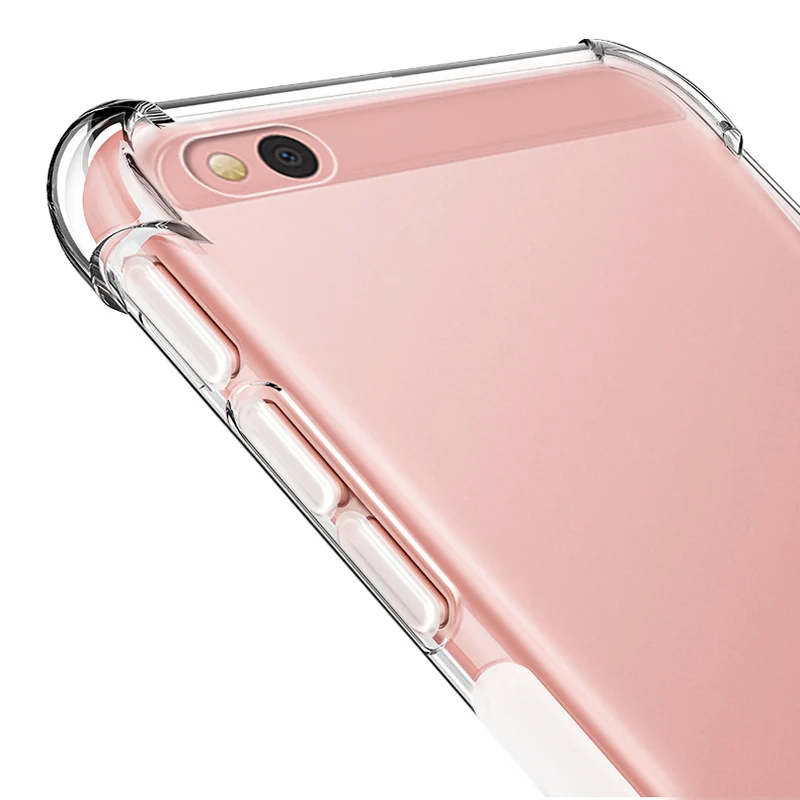 Чехол для Xiaomi Mi 5C чехол мягкий прозрачный из ТПУ с подушкой безопасности чехлы