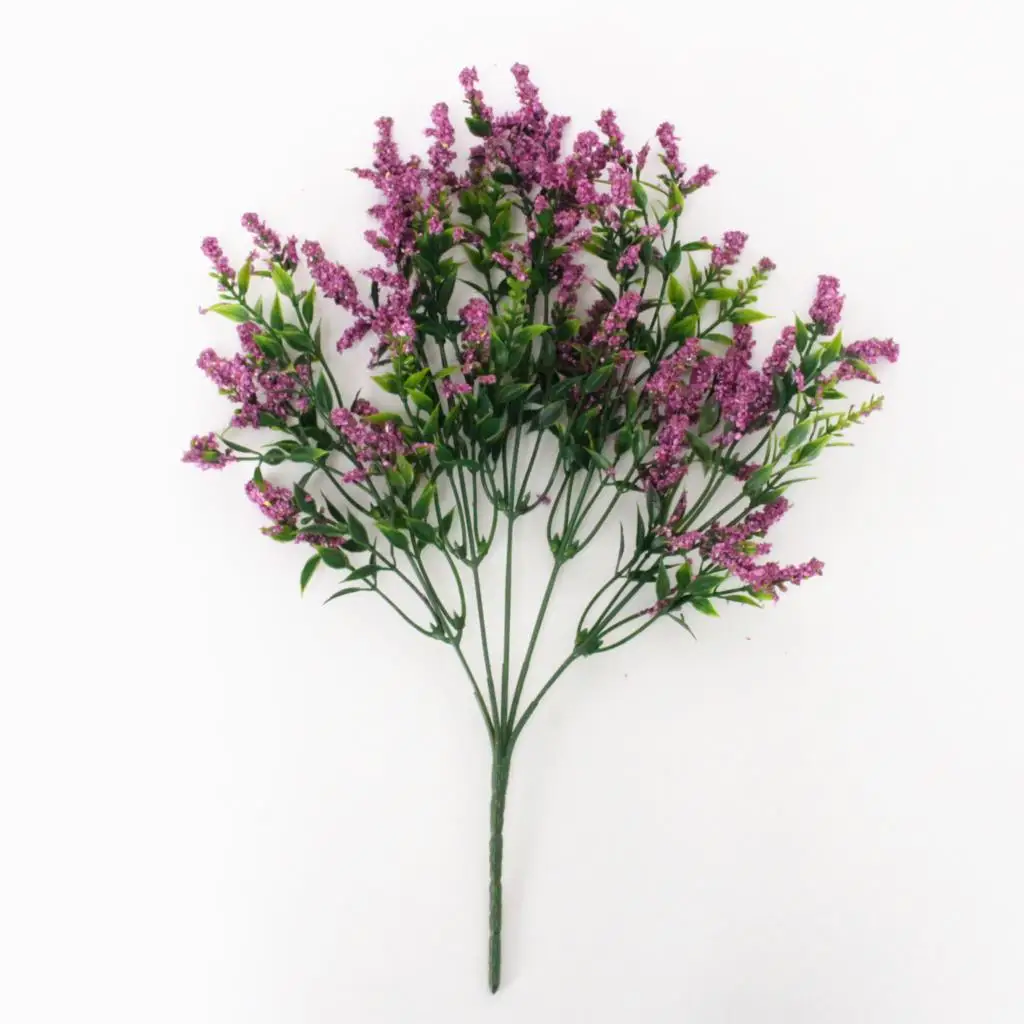 Цветы 1 букет пены цветок fleurs artificielles лаванды искусственный цветок букет для дома Свадебные украшения поддельные цвет - Цвет: Red