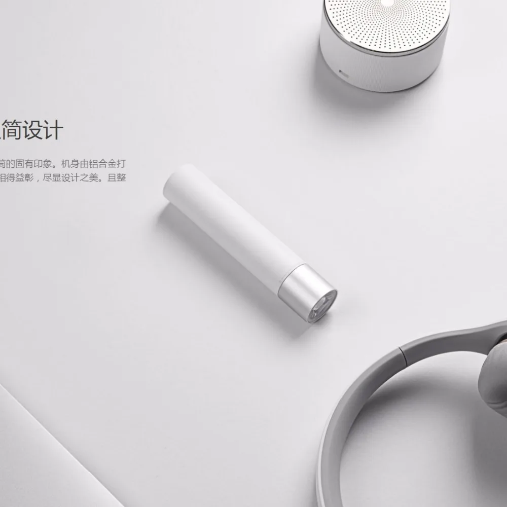 Портативный фонарик Xiaomi с 11 регулируемыми режимами яркости с вращающейся головкой лампы, литиевая батарея, зарядка через usb для умного дома