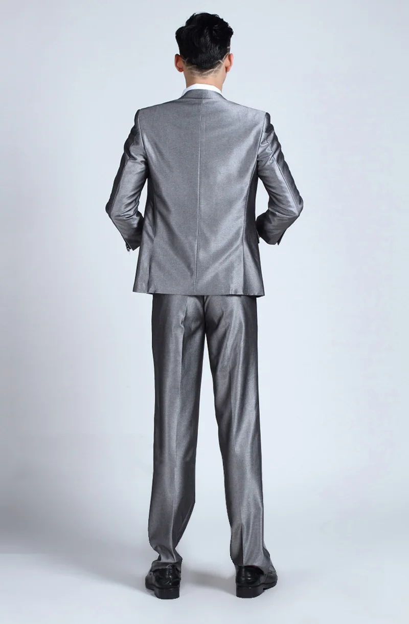 Мужской свадебный костюм для жениха из 2 предметов облегающие деловые костюмы