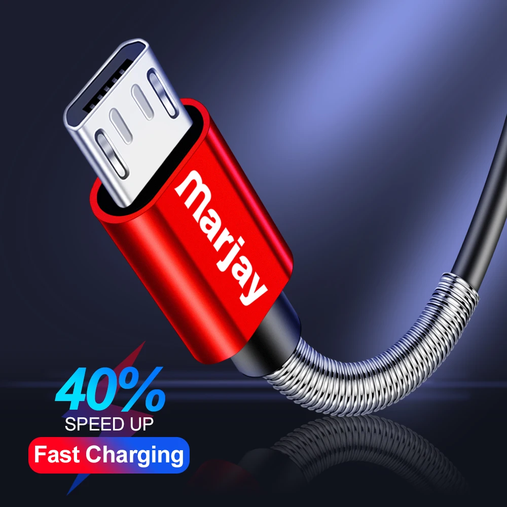 Micro USB кабель Marjay для быстрой зарядки usb-кабель Samsung S7 Xiaomi Huawei LG HTC Android USB-кабель