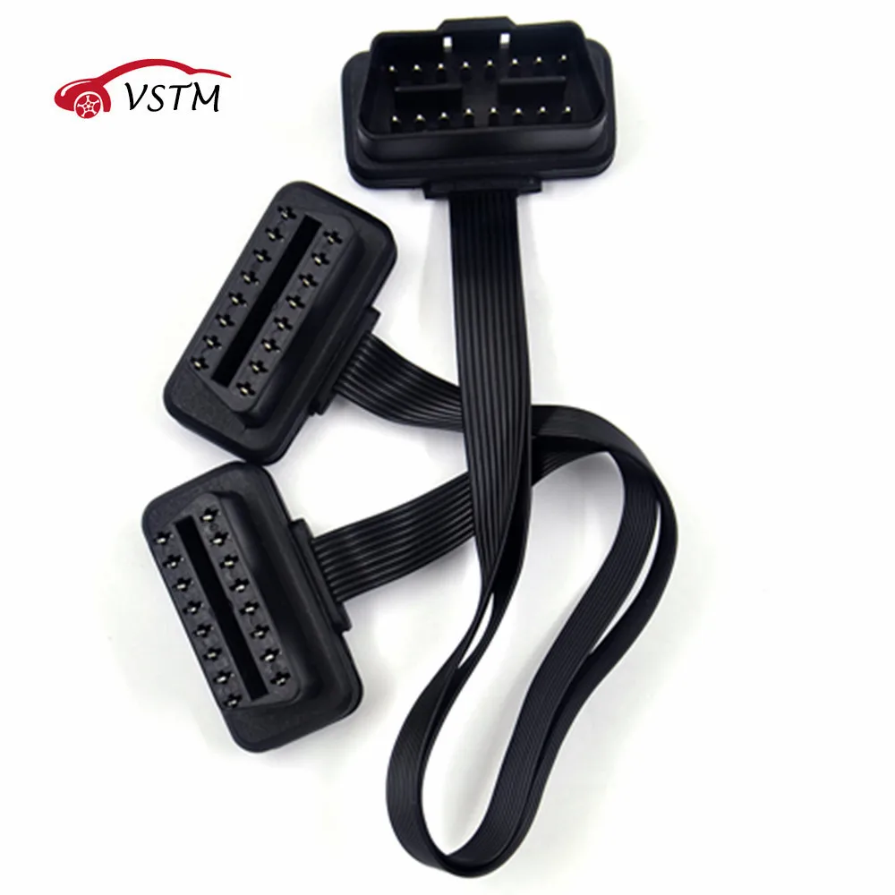 2018 ODB OBD2 кабель 16 Pin 1 штырь 2 Женский OBD II разъем Диагностика расширения