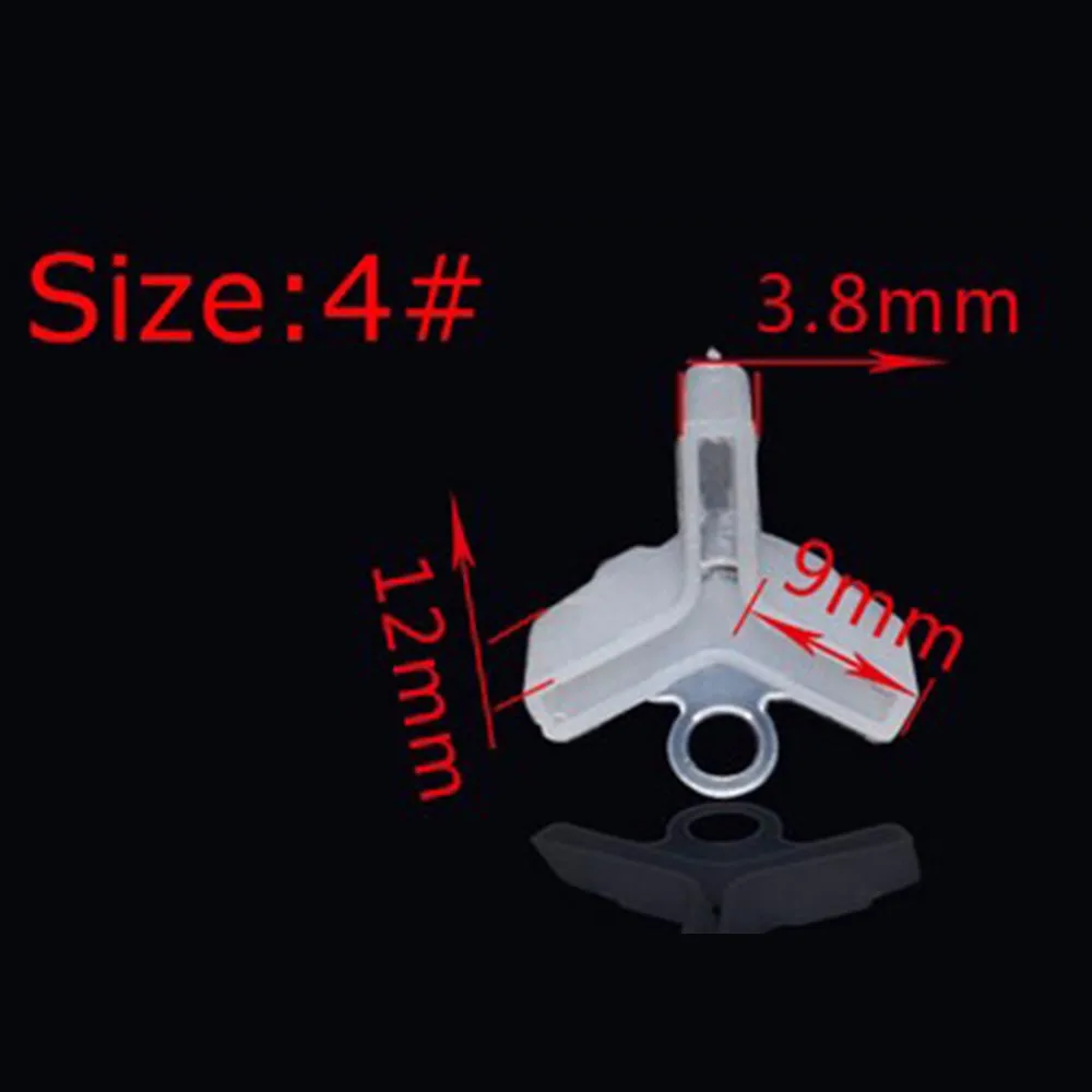 100 шт./лот 5 размеров пластиковые защитные чехлы для тройных крючков держатель