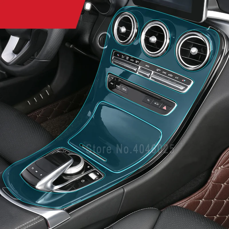 Для Mercedes BENZ W213 E200/260/300/200L/300L TPU внутренняя наклейка центральная консоль прозрачная