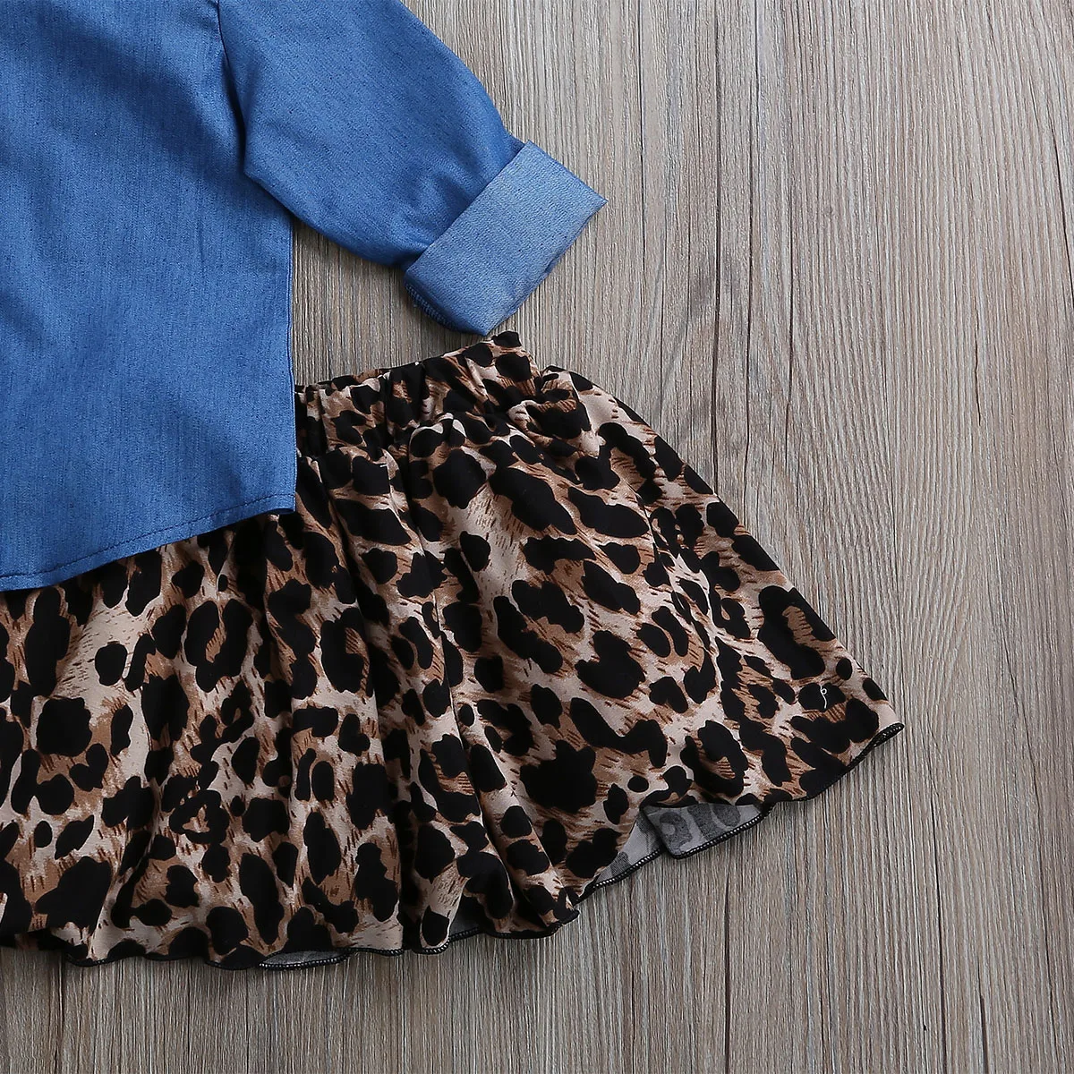 Семейный комплект с леопардовым принтом повседневный для мамы и дочки Летние