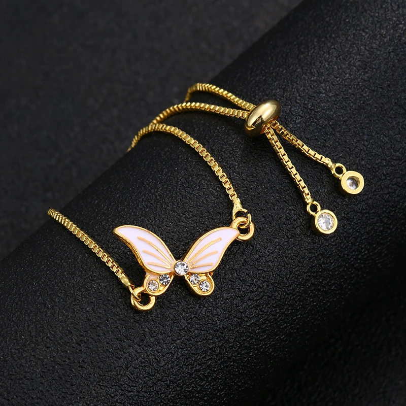 Summer Fashion Glamour Gold Bracelet Black White Red Pink Butterfly Adjustable Lady Cute Animal Wholesale | Украшения и