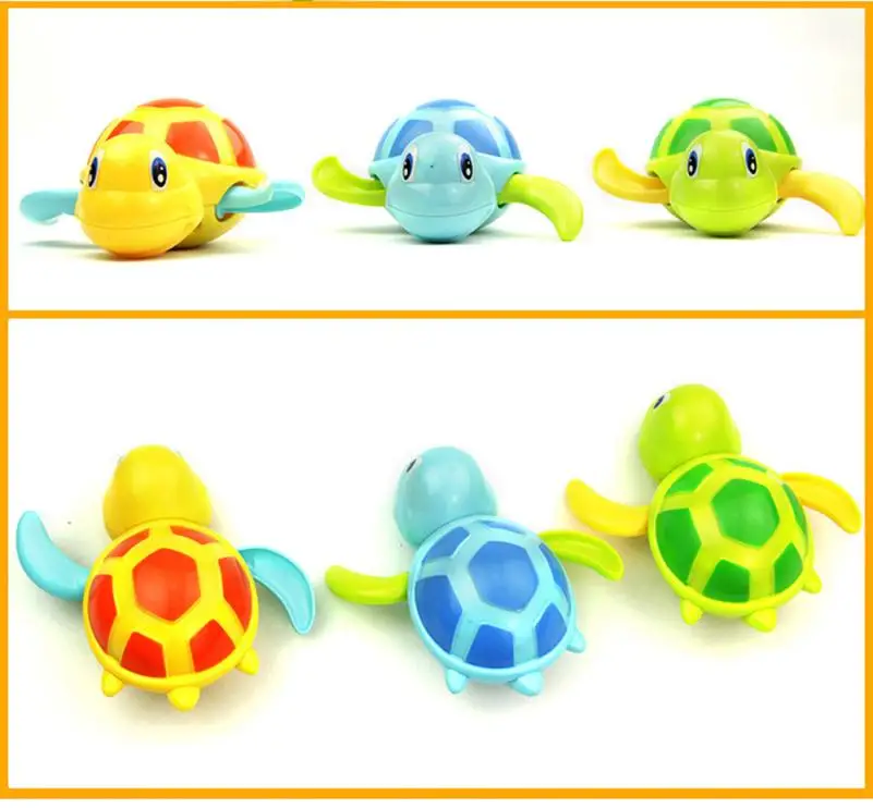 Baby Kids Multi-type Wind Up Tortoise Chain Bathing Shower Clockwork water baby toys for children 1pc New S4