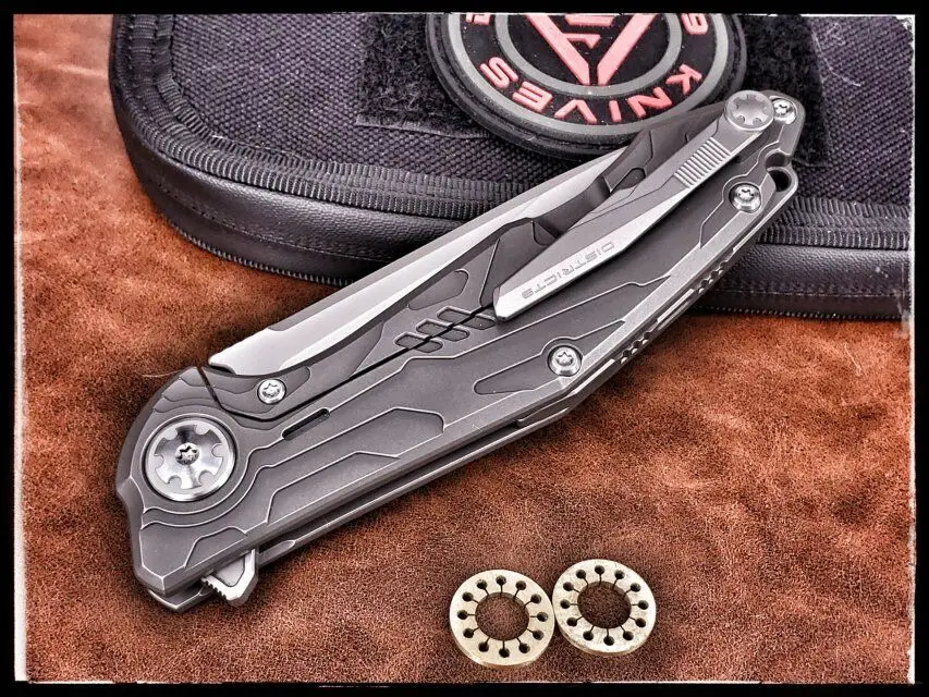 На заказ Ice Tactical Titanium S90V лезвие вымытый Кемпинг Складной нож Бесплатная