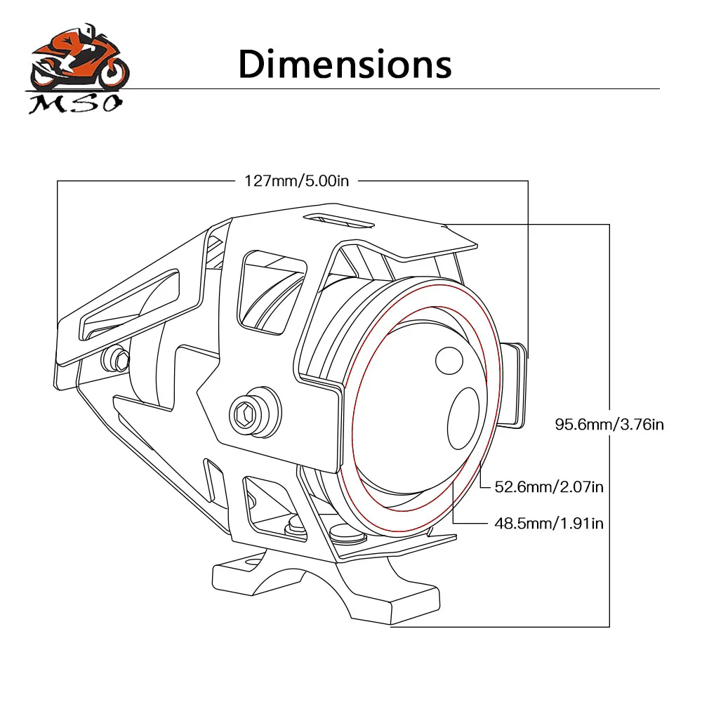 Универсальная светодиодная фара для мотоцикла чип U5 вождения мото Honda CB919 CBF1000 CBF