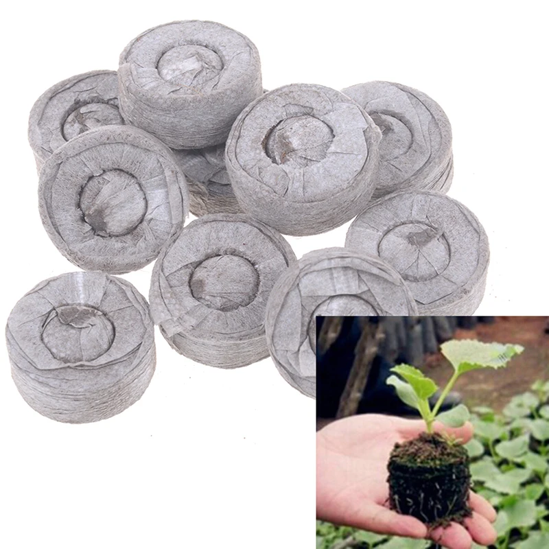 

30mm Jiffy Peat Pellets Seed Starting Plugs Seeds Starter Pallet Seedling Soil Block Professional Easy To Use 10pcs