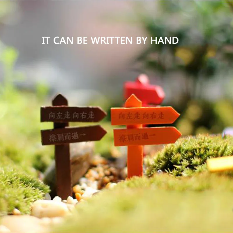 5PCS/Set DIY Microlandschaft Random Color Wooden MINI Graden Signpost Landscaping Accessories Fence Home Decorations | Дом и сад