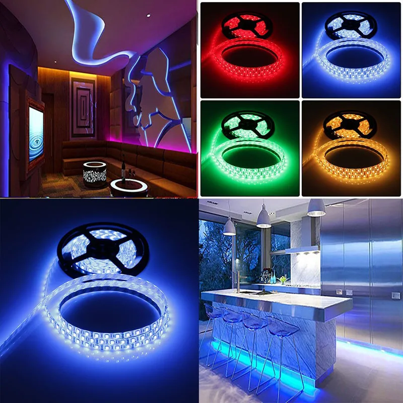 

Waterproof Led Strip Light IP 65 DC12V 5A Diode Tape SMD3528 60Chips/M 5M/Lot RGB/Warm Led Light Outdoor Home Decor Ledstrip