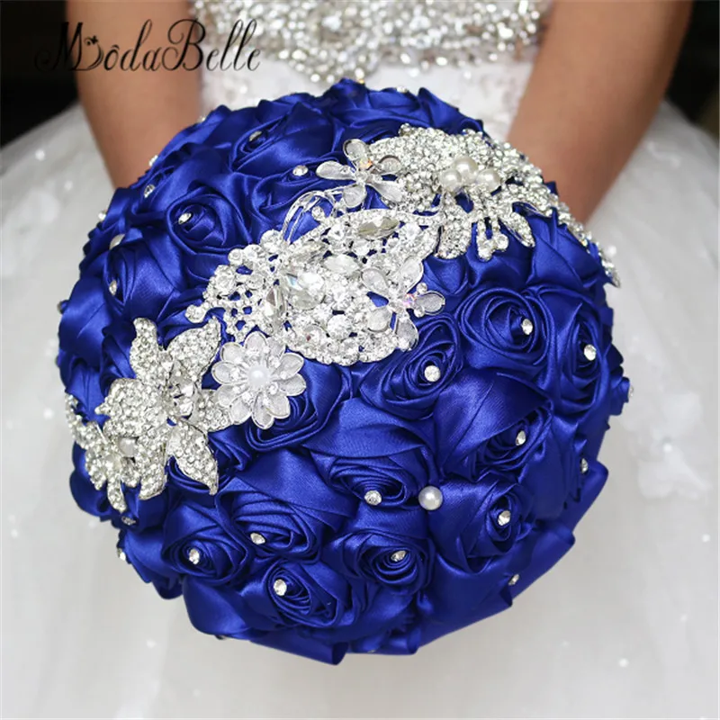 2016 королевские синие свадебные цветы Букеты Fleur Bleu Roi свадебная брошь букет
