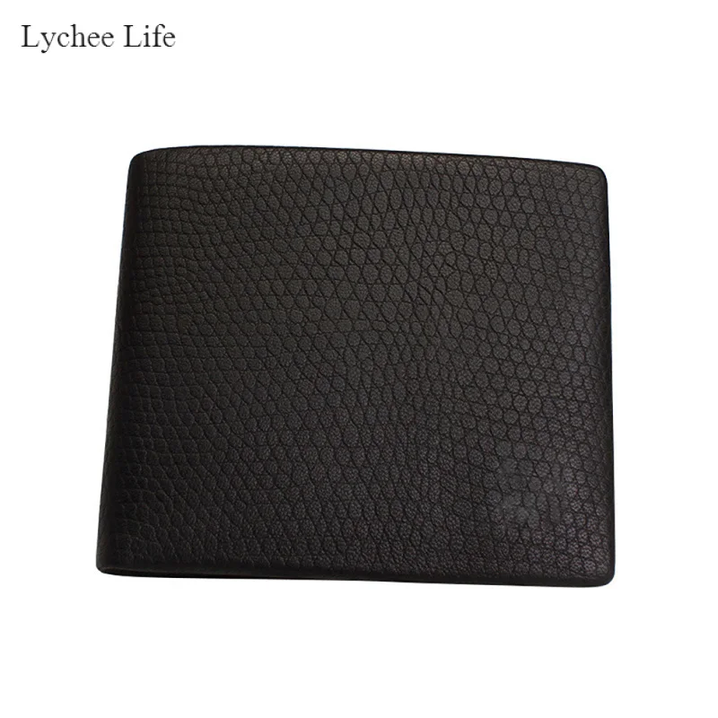 Lychee Life винтажный черный ПВХ искусственная кожа ткань сделай сам швейный бумажник