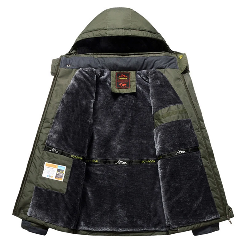 Refire gear теплая зимняя куртка Мужская ветрозащитная Водонепроницаемая парка пальто толстый флис с капюшоном ветровка морозостойкая военная куртка