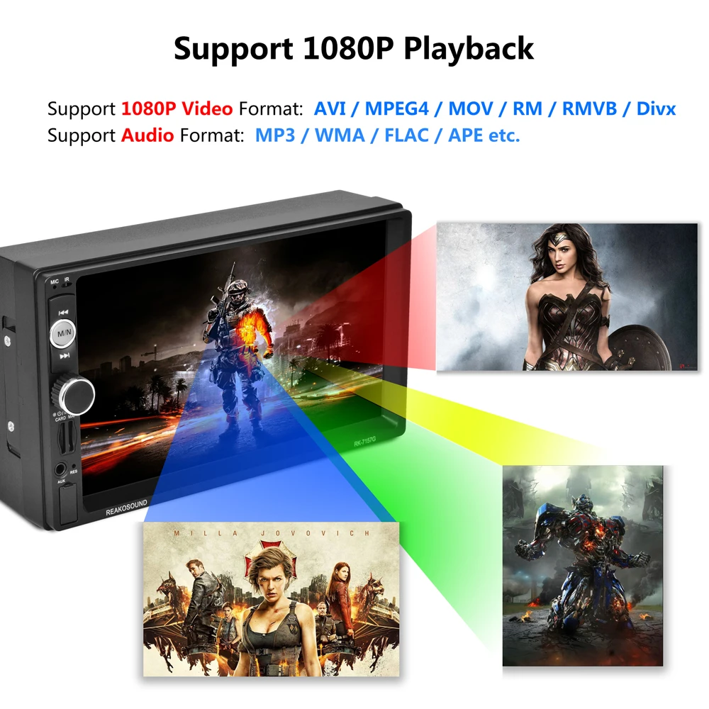 HEVXM 2 Din универсальный автомобильный dvd-плеер 7 ''GPS навигация Bluetooth Стерео FM Rds