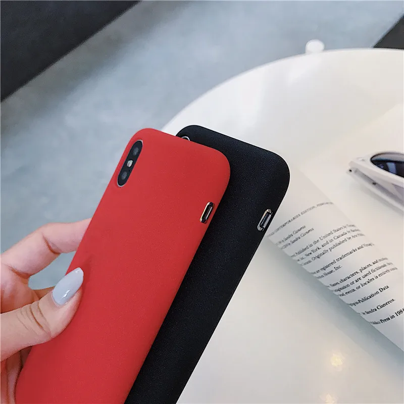 Ultra Thin Soft Matte TPU Case For Oneplus 3 5 5T 6 6T 7 Cute Love Heart Sand Texture Cover iPhone 6s 8 Plus X XR XS MAX |