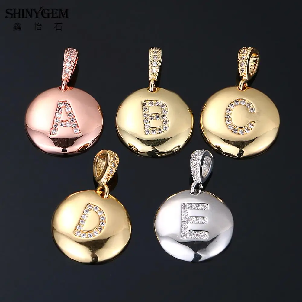Женское Ожерелье-чокер ShinyGem круглое ожерелье с 26 буквами покрытое розовым