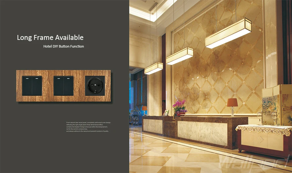 Настенный светильник настенный из дерева металла с кнопочными