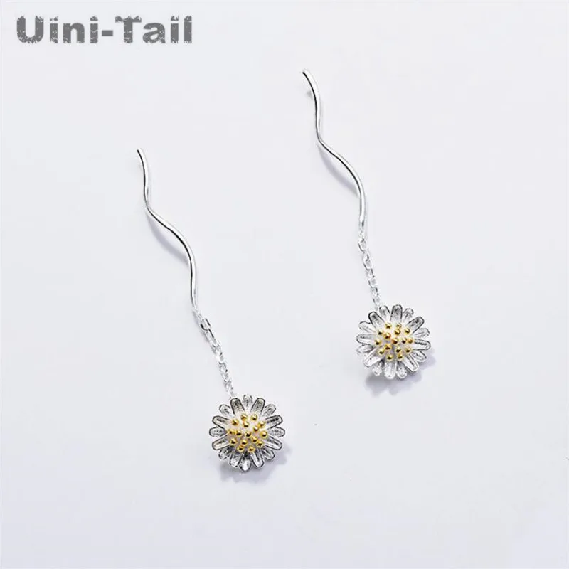 

Серьги Uini-Tail из серебра 925 пробы в виде цветка подсолнуха