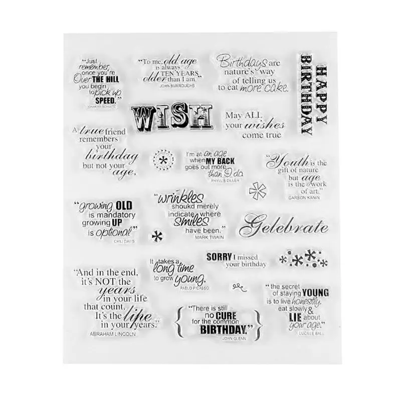 Творческая прозрачная печать сделай сам с английскими буквами и желаниями для