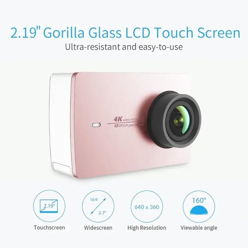 Xiaomi xiaoyi YI 4K Экшн-камера Ambarella A9SE75 Спортивная камера ARM 12MP CMOS 2.19in