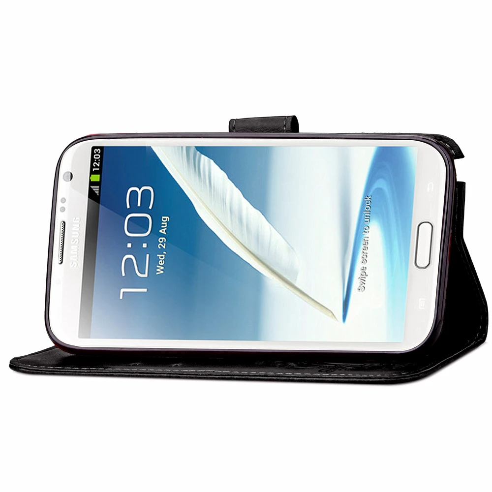 Роскошный кожаный чехол для samsung Galaxy Note 2, чехол, кошелек, откидная крышка, Капа для Coque, samsung Note 2, Note2, N7100, N7102, N7105, чехол