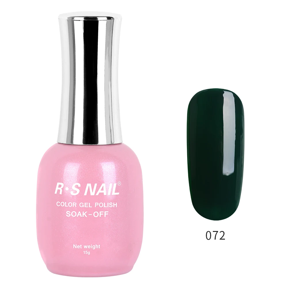RS NAIL Новая серия Гель-лак для ногтей УФ светодиодный Гель-лак 120 цветов Гель-лак профессиональный маникюрный набор гель-лаков 15 мл - Цвет: 072