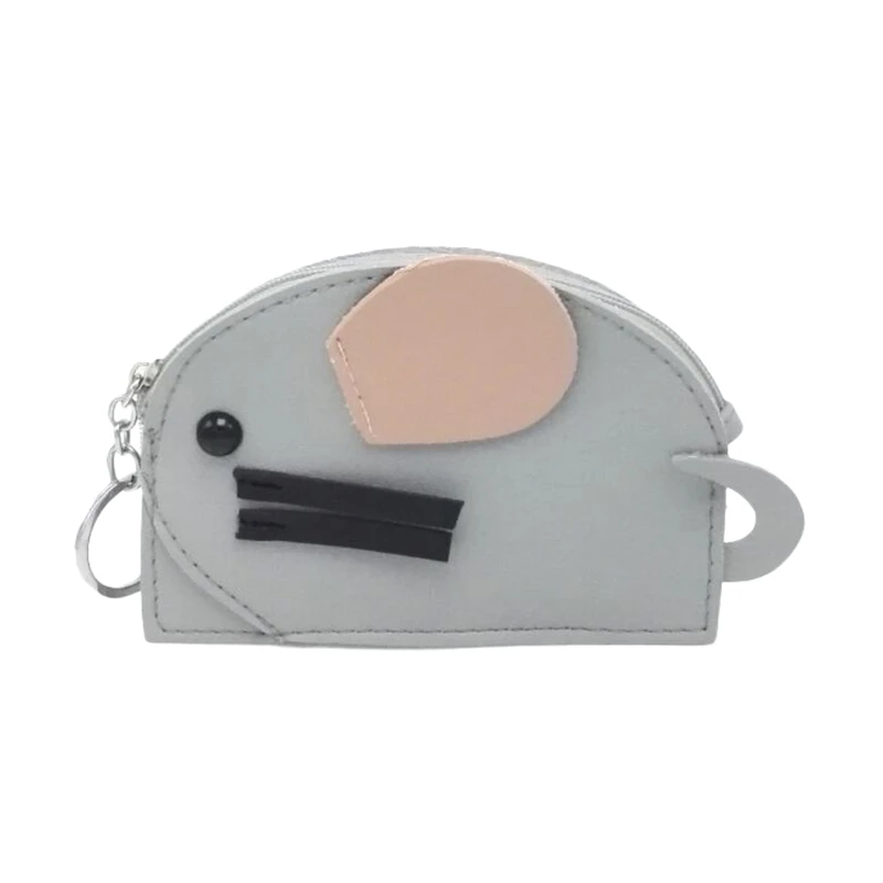 Gray Стоячий котенок Кошелек для монет женский кошелек для монет маленький мини милый мультяшный держатель для карт сумки для денег для девочек Дамский Детский кошелек для мелочи - Цвет: Gray