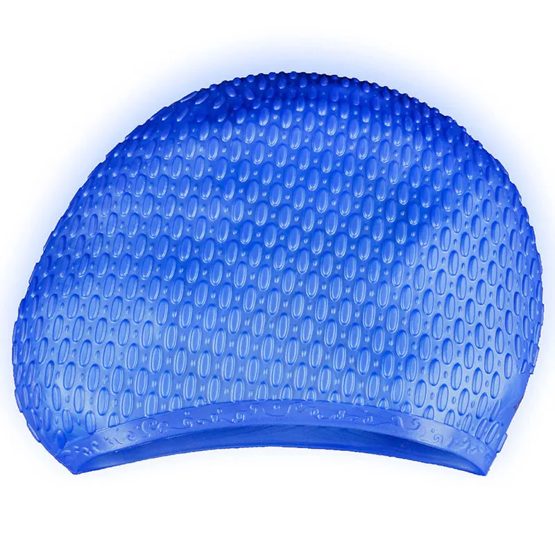Blue Lurehooker силиконовые водонепроницаемые шапочки для купания, защищающие уши, длинные волосы, для спорта, плавания, бассейна, шапка для плавания, для мужчин, женщин, взрослых - Цвет: Blue