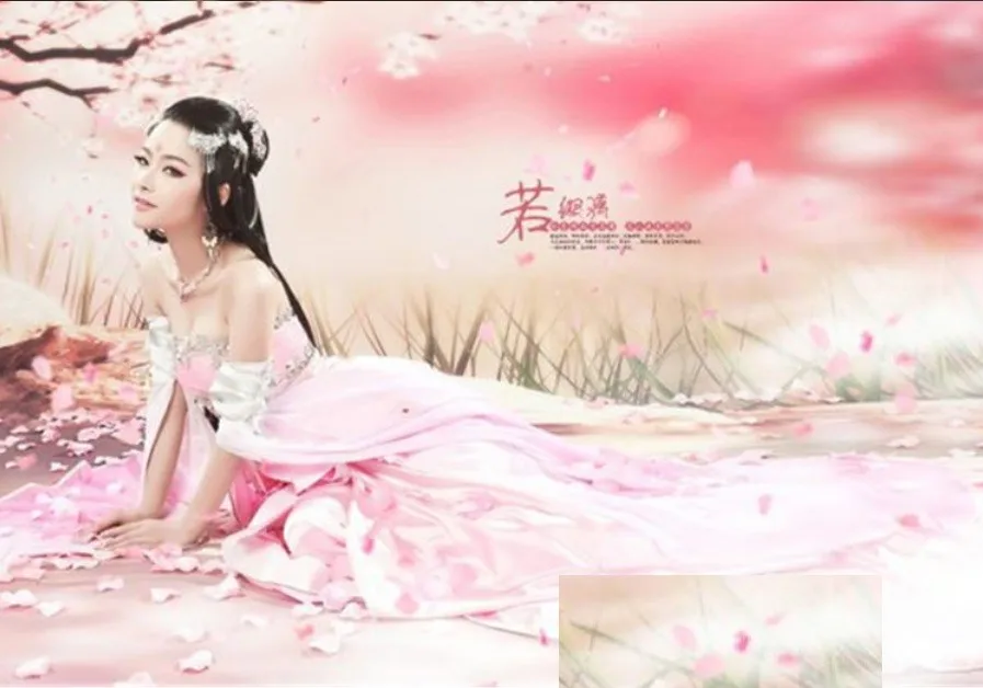 Ruo Xiang Li Розовый эстетический сладкий сказочный костюм Peach Blossom Косплей Костюм Hanfu для фотографии или выступления на сцене