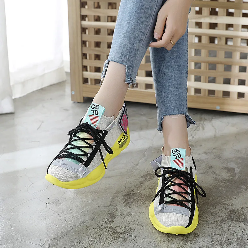 Suquan hot shoes women trainer 2019 feminine sneakers fashion lady PU Leather flat platform light mesh breathable sport | Обувь
