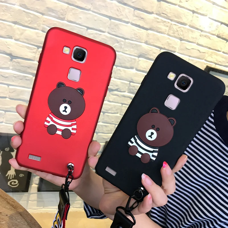 Мультфильм полосы медведь бурый с любовью ремешок мягкий силиконовый чехол для