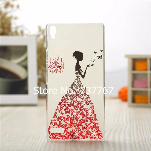 Роскошный 3D чехол с кристаллами для huawei Ascend P6/Блестящий жесткий защитный чехол для huawei P6, чехол для телефона