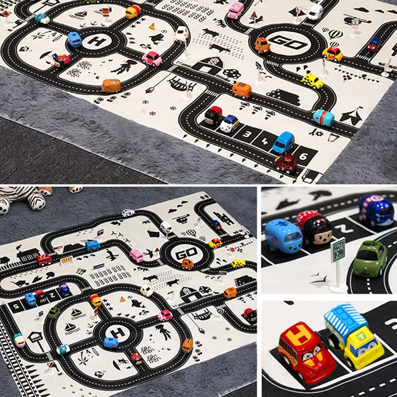 Детская карта города игровой коврик игрушечный автомобиль модель Северный