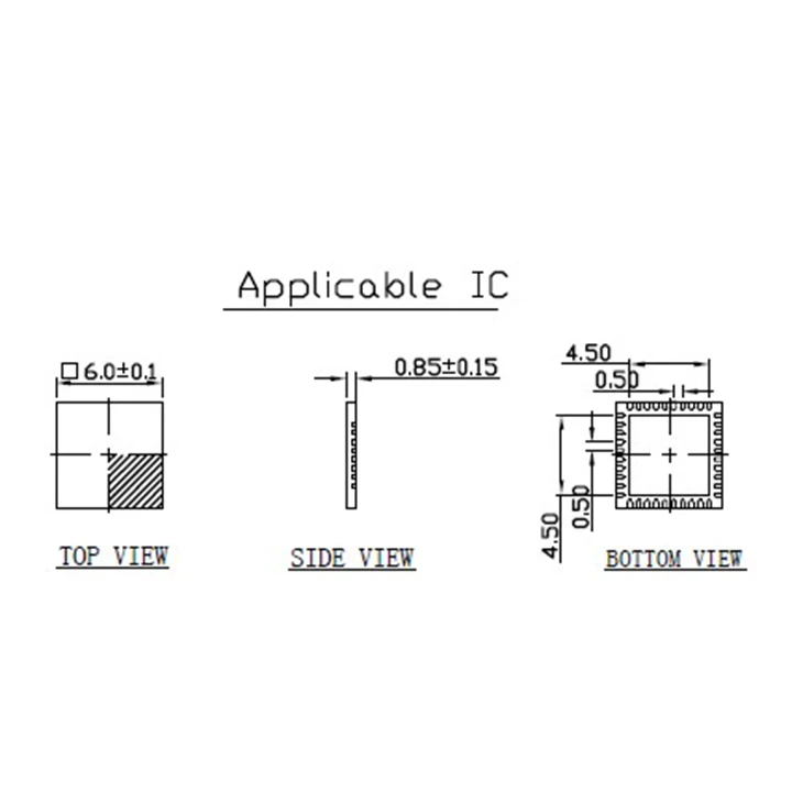 QFN40 MLF40 NP506-040-016-C-G IC тестовая розетка запись в гнездо Opentop Чип Размер 6*6 флэш-адаптер