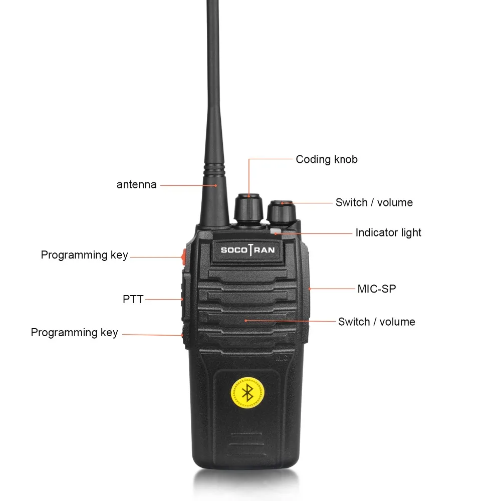 Портативная рация Bluetooth 5 Вт UHF 400 480 МГц встроенный модуль Портативное