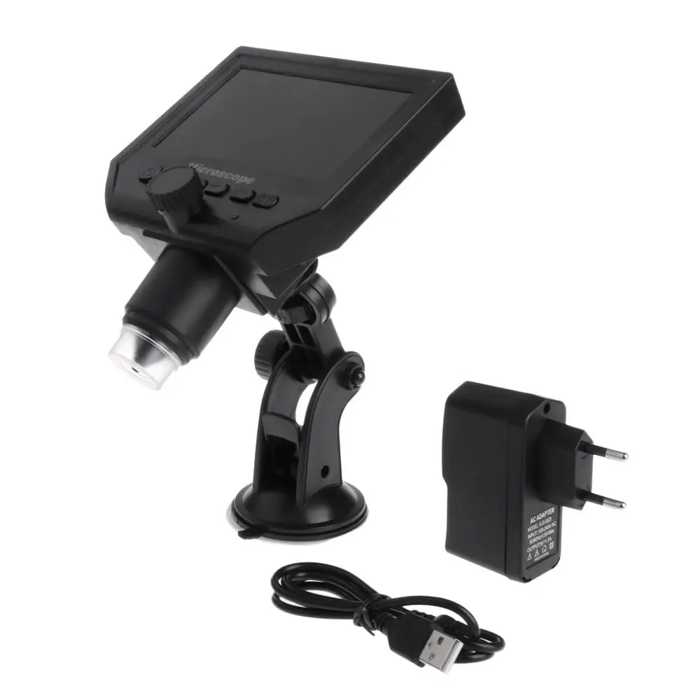 EU ABS Plastic G600 600X HD 3.6MP 8 светодиодный портативный ЖК-цифровой микроскоп 4," электронный HD видео микроскопы эндоскоп Лупа камера - Цвет: EU ABS Plastic