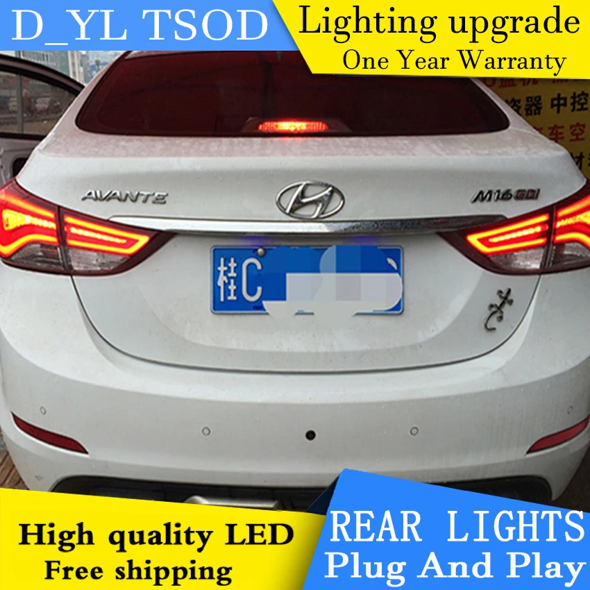 D_YL стайлинга автомобилей для Hyundai Elantra хвост светильник s Корея Дизайн Новый