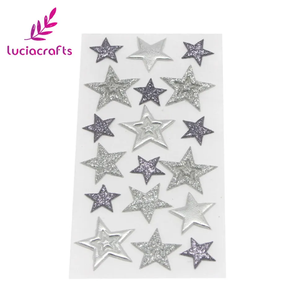 Lucia crafts 1 лист/6 листов 5,5*11 см Звезда Форма стикер мульти размер DIY самоклеющиеся дневник в стиле скрапбукинг украшения C0901