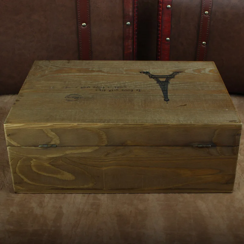Винтажный деревянный ящик для хранения коробка органайзер ювелирных изделий