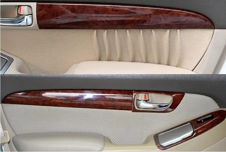 Роскошный Деревянный хром для TOYOTA Prado 2003 2009 Автомобильная внутренняя боковая