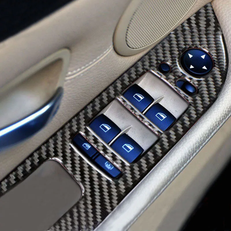 Декоративные наклейки для панели подлокотника двери автомобиля 4 шт. BMW 5 серии E60