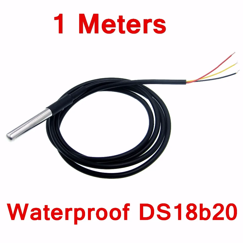 1 шт. DS18B20 посылка из нержавеющей стали 1 м/2 м/3 м водонепроницаемый DS18b20 датчик температуры 18B20
