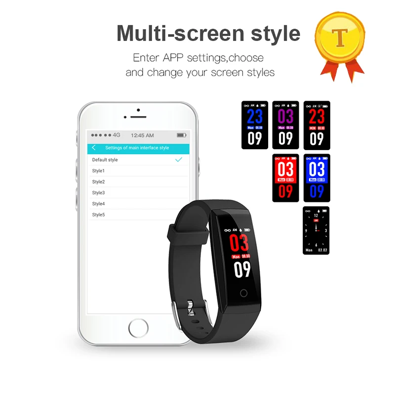 Смарт браслет с функцией отслеживания сердечного ритма и