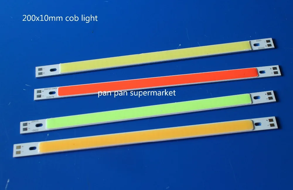 Вт 10 Вт COB 88 светодио дный светодиодные панели полосы света 200x10 мм 12 В-В 24 В DIY теплый/холодный белый красный зеленый